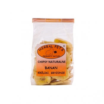 Chipsy naturalne Banan Herbal Pets 75g